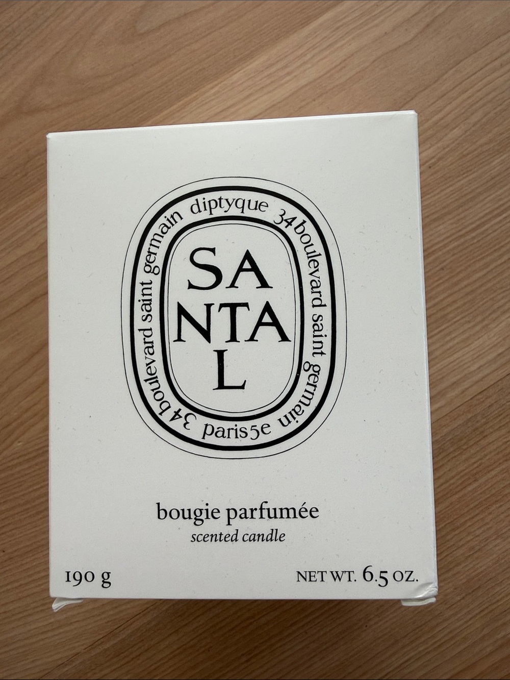 New in Box Diptyque Santal Candle and New Diptyque Canvas Bag
